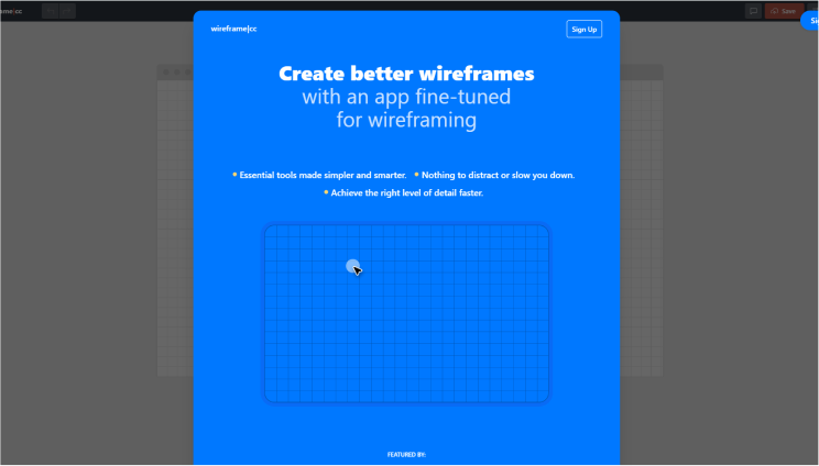 Wireframe.cc Wireframe Apps